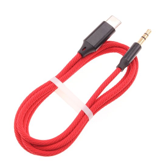 image of Aux Cable USB-C to 3.5mm Audio Cord Car Stereo Aux-in Adapter Speaker Jack Wire  - BFE42 1501-1