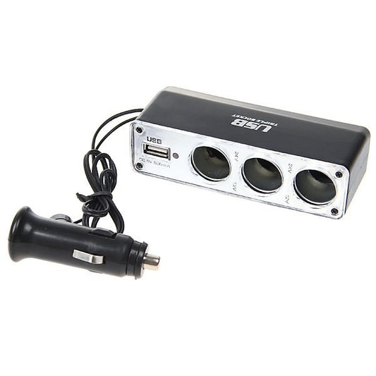 image of Car Charger Splitter DC Socket USB Port Power Adapter Vehicle  - BFD83 639-1