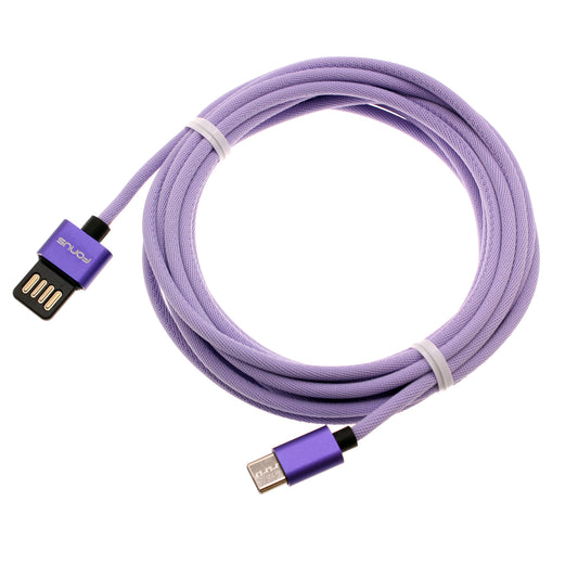 image of 10ft USB-C Cable Purple Extra Long Fast Charger Power Cord Type-C  - BFA93 1551-1