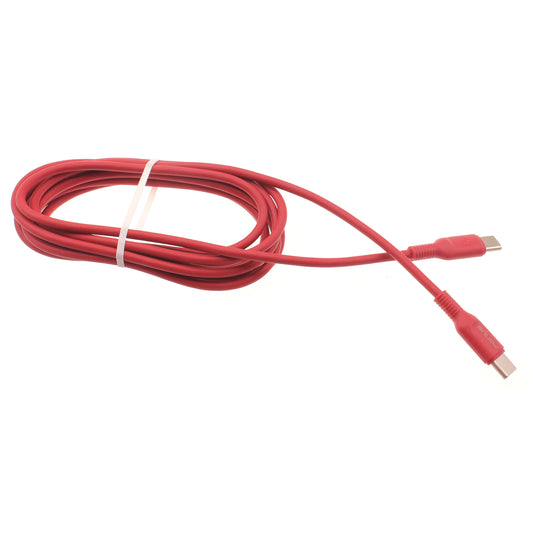 image of Red 6ft Long Cable USB-C to Type-C PD Fast Charger Cord Power Wire  - BFD18 1422-1