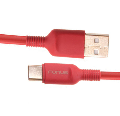 6ft USB-C Cable Red Charger Cord Power Wire Type-C  - BFC15 1423-1