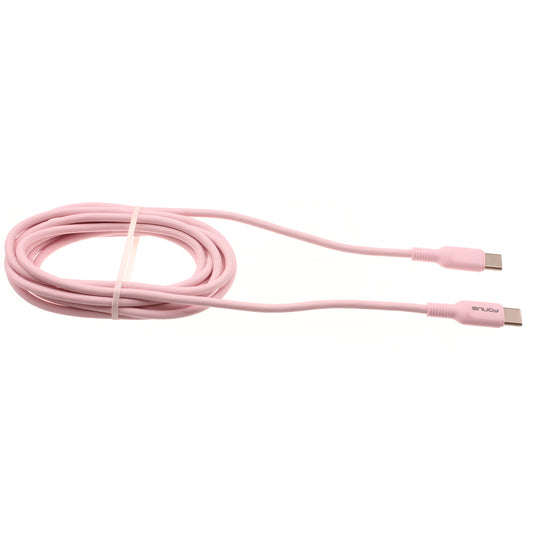 image of Pink 6ft Long Cable USB-C to Type-C PD Fast Charger Cord Power Wire  - BFB43 1419-1