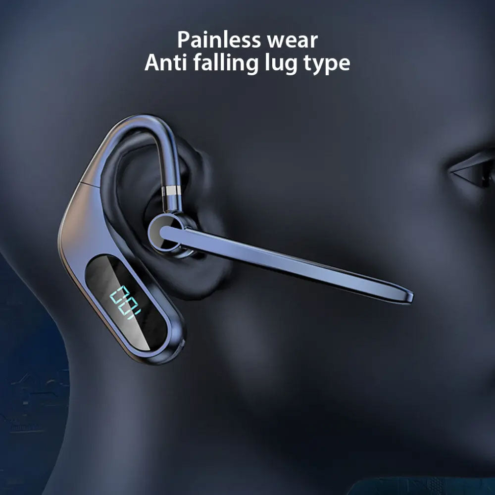 Wireless Earphone Ear-hook Headphone Boom Mic Handsfree Single Headset - BFY47 1773-8