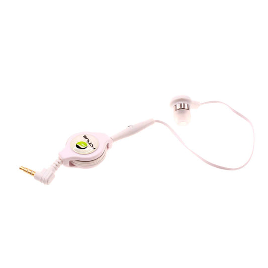 image of Retractable Mono Earphone Headphone 3.5mm w Mic Headset Handsfree Earbud  - BFM83 418-1