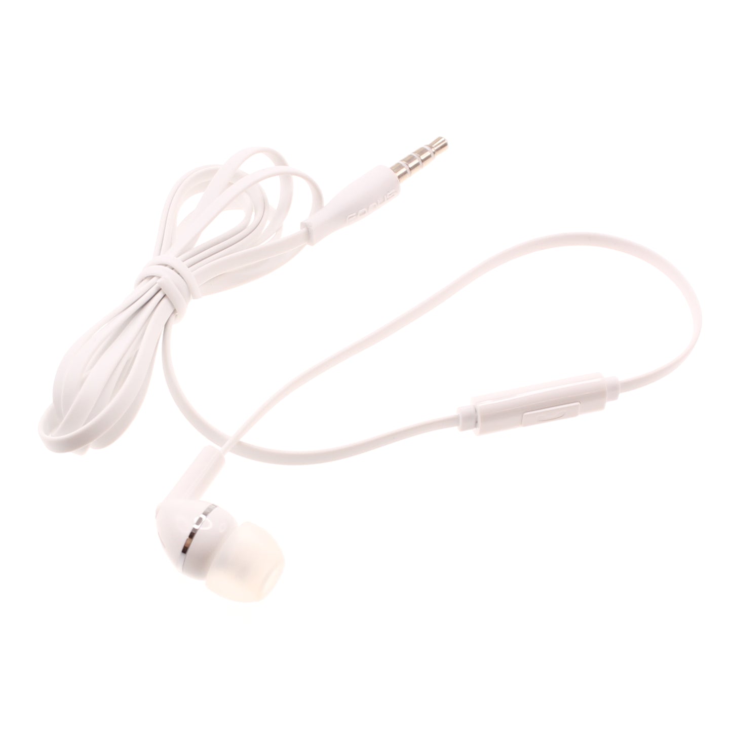 Mono Headset Earphone w Mic Wired Earbud 3.5mm Single Headphone Hands-free  - BFF70 441-1