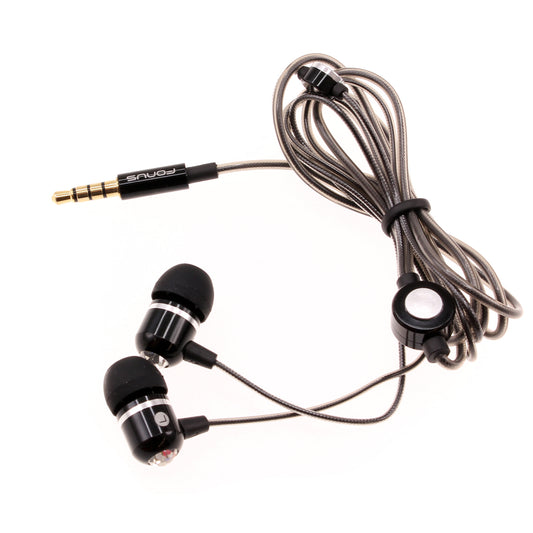 Wired Earphones Hi-Fi Sound Headphones Handsfree Mic Headset Metal Earbuds  - BFG70 433-1