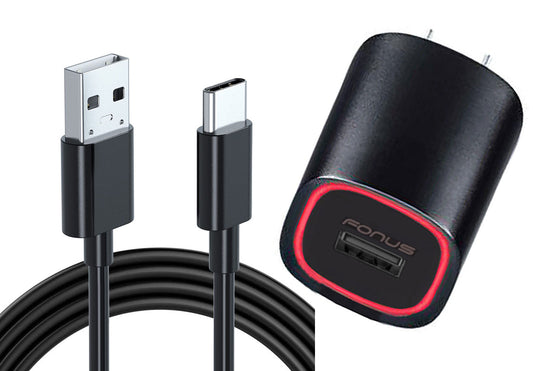 image of Home Charger 2.4A USB Cable TYPE-C 6ft Power  - BFA07 850-1