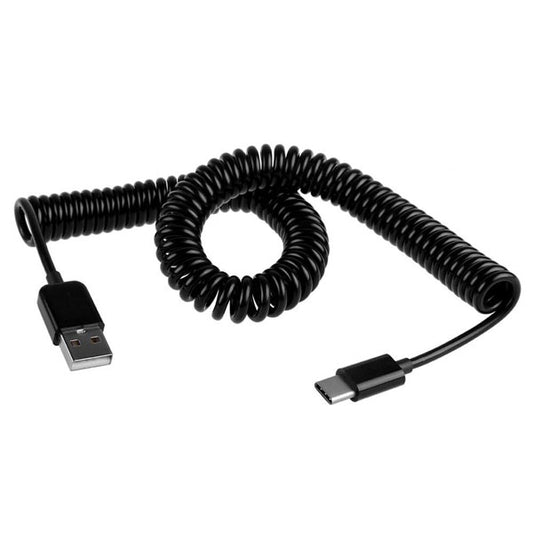 image of USB Cable Coiled Type-C Charger Cord USB-C  - BFF48 298-1