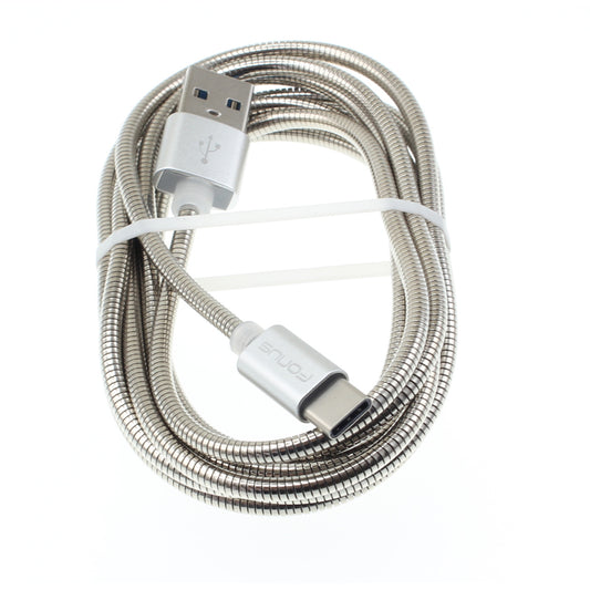 image of Metal USB Cable 6ft Type-C Charger Cord Power Wire  - BFF44 938-1