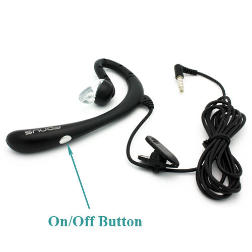 Wired Mono Headset Earphone w Mic Headphone 3.5mm Single Earbud Hands-free  - BFK57 394-4