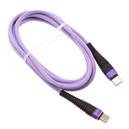 Purple 6ft PD Cable Type-C to USB-C Long Charger Cord Power Wire Sync  - BFA94 1547-1