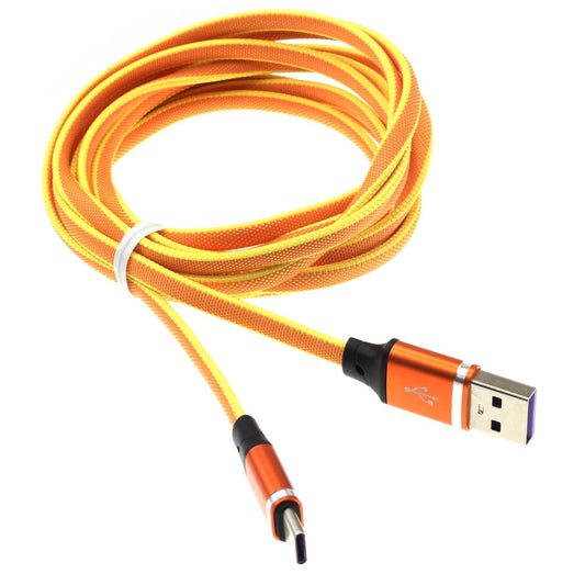 6ft USB Cable Orange Type-C Charger Cord Power Wire  - BFL99 1380-1