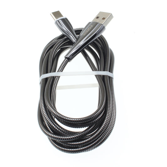 Metal USB Cable 6ft Type-C Charger Cord Power Wire  - BFR89 1170-1