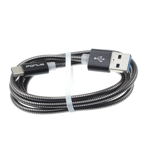 image of Metal USB Cable 3ft Type-C Charger Cord Power Wire  - BFE82 929-1