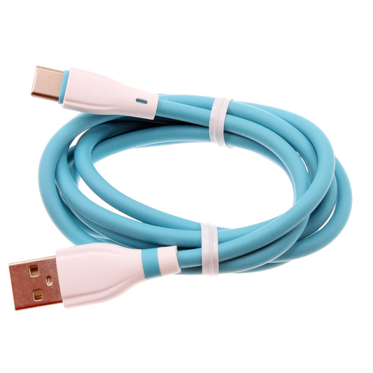 4ft USB-C Cable Blue Charger Cord Power Wire Type-C  - BFE13 1468-1