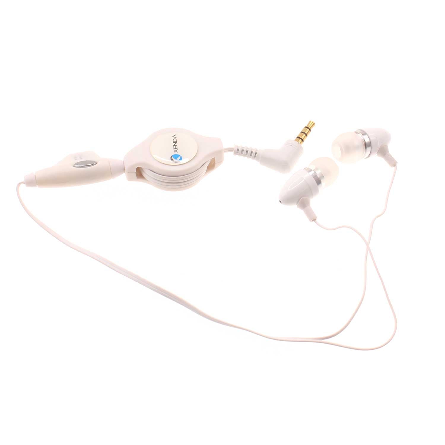 Retractable Earphones Wired Headphones Handsfree Mic Headset 3.5mm  - BFD57 365-1