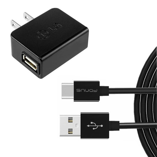 image of Home Wall USB Charger with 6ft Long Type-C Cable 2059-1