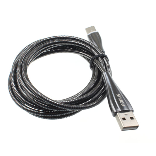 image of Metal USB Cable 6ft Type-C Charger Cord Power Wire  - BFR89 1170-1