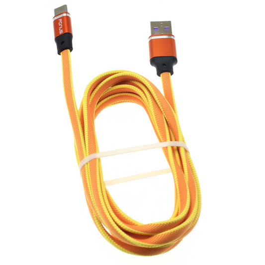 image of 6ft USB Cable Orange Type-C Charger Cord Power Wire  - BFL99 1380-1