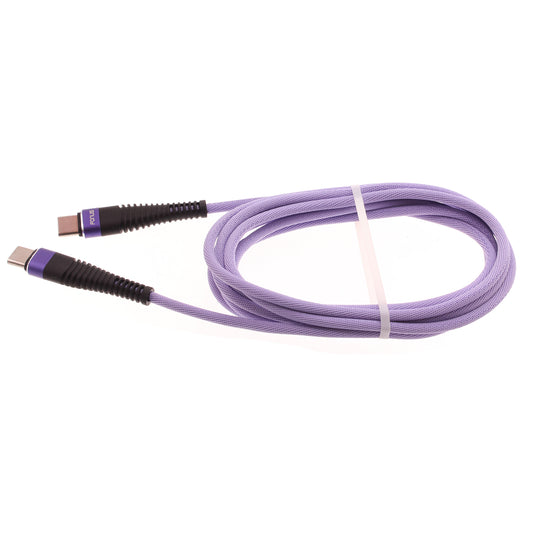 image of Purple 6ft PD Cable Type-C to USB-C Long Charger Cord Power Wire Sync  - BFA94 1547-1