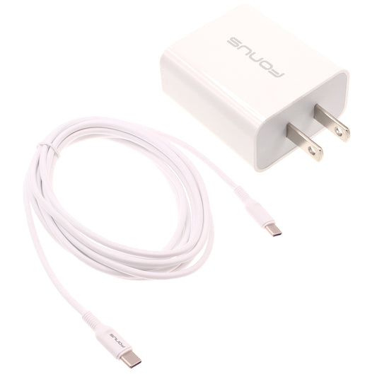 image of 18W PD Home Charger Fast Type-C 10ft Long Cable Quick Power Adapter  - BFE03 1489-1