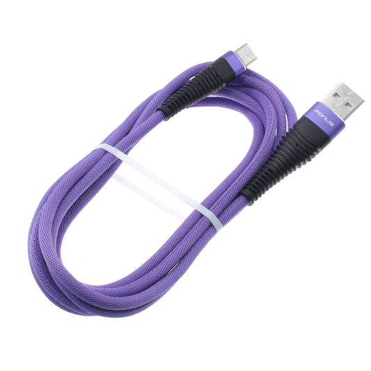 image of 6ft USB Cable Purple Type-C Charger Cord Power Wire  - BFR91 1175-1