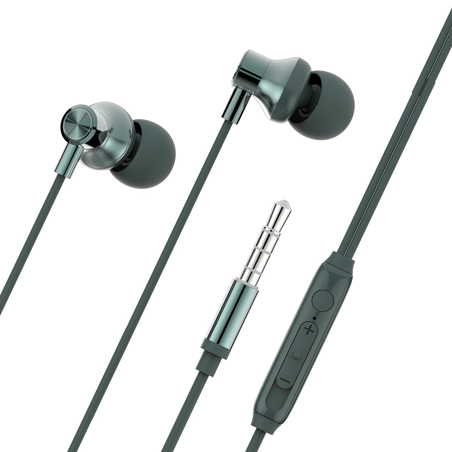 Wired Earphones Hi-Fi Sound Headphones Handsfree Mic Headset Metal Earbuds  - BFD75 1575-1