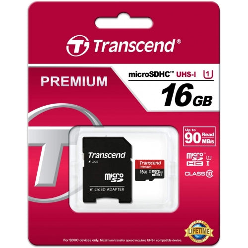 16GB Memory Card Transcend High Speed MicroSD Class 10 MicroSDHC  - BFV22 1388-2