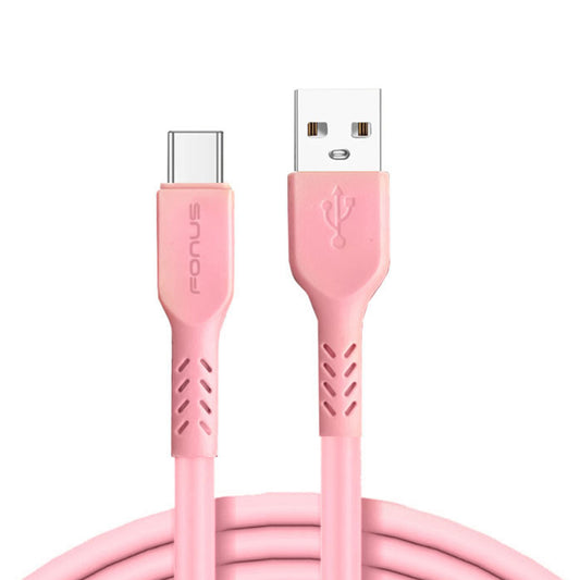 image of 10ft Long USB-C Cable Pink Charger Cord Power Wire Type-C Fast Charge  - BFJ16 1574-1