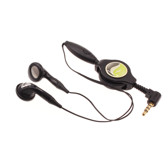 image of Retractable Earphones Headphones Hands-free Headset 3.5mm w Mic Earbuds  - BFB92 346-1