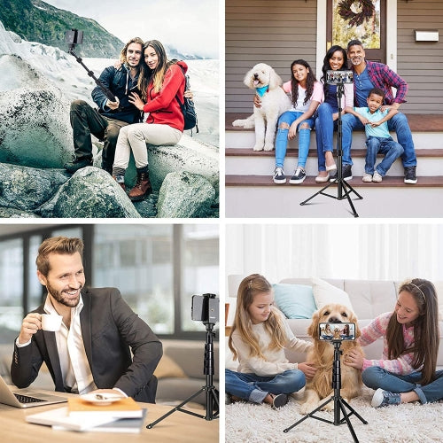 Tripod Selfie Stick Wireless Monopod Remote Shutter Built-in Self-Portrait  - BFB98 1591-6