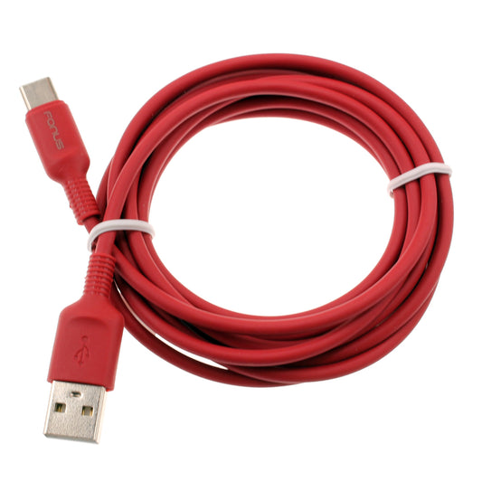 6ft USB-C Cable Red Charger Cord Power Wire Type-C  - BFC15 1423-1