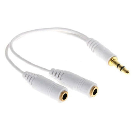 Headphones Splitter 3.5mm Earphone Adapter Dual Headset Port Audio Jack Adaptor  - BFF85 331-3