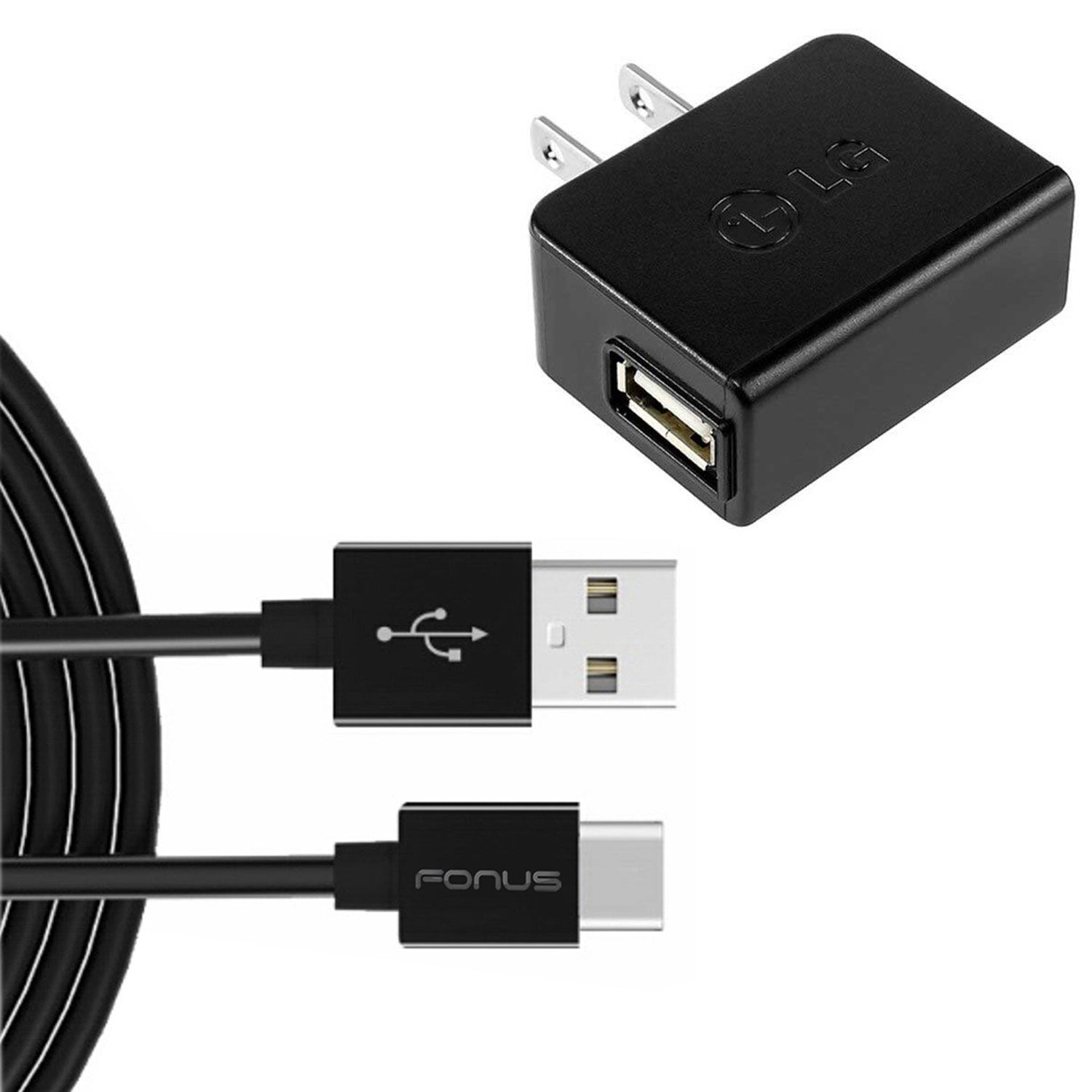 Home Wall USB Charger with 6ft Long Type-C Cable 2059-1