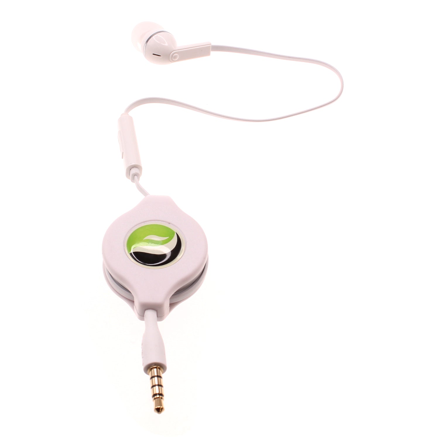 Retractable Mono Earphone Headphone 3.5mm w Mic Headset Handsfree Earbud  - BFS09 437-1