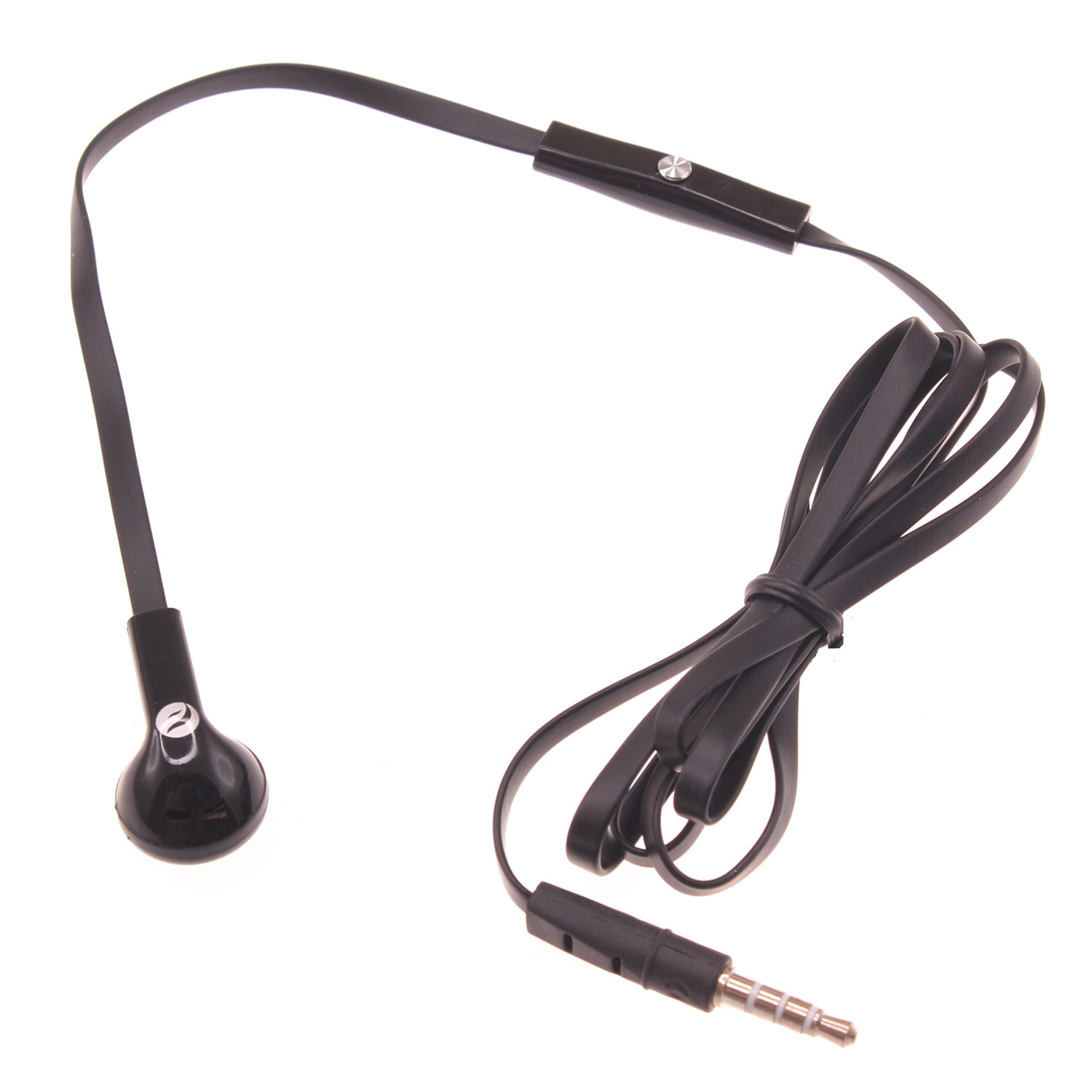 Mono Headset Wired Earphone Single Earbud 3.5mm Headphone Flat  - BFJ88 387-1