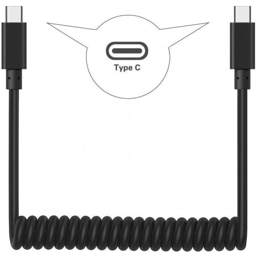 Coiled Cable USB-C to TYPE-C Fast Charger Cord Power  - BFD26 1421-6