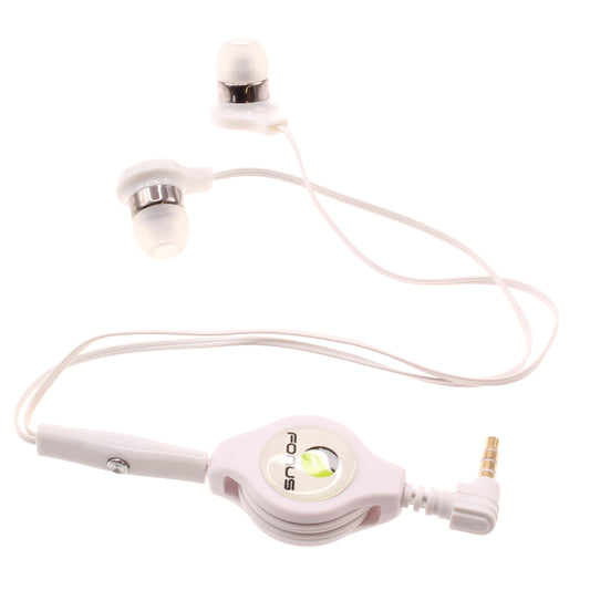 image of Retractable Earphones Headphones Hands-free Headset Handsfree Earbuds  - BFB72 407-1