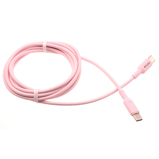 image of Pink 6ft Long Cable USB-C to Type-C PD Fast Charger Cord Power Wire  - BFB43 1419-1