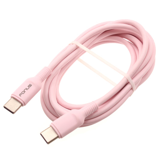 image of Pink 10ft Long Cable USB-C to Type-C PD Fast Charger Cord Power Wire  - BFA15 1585-1