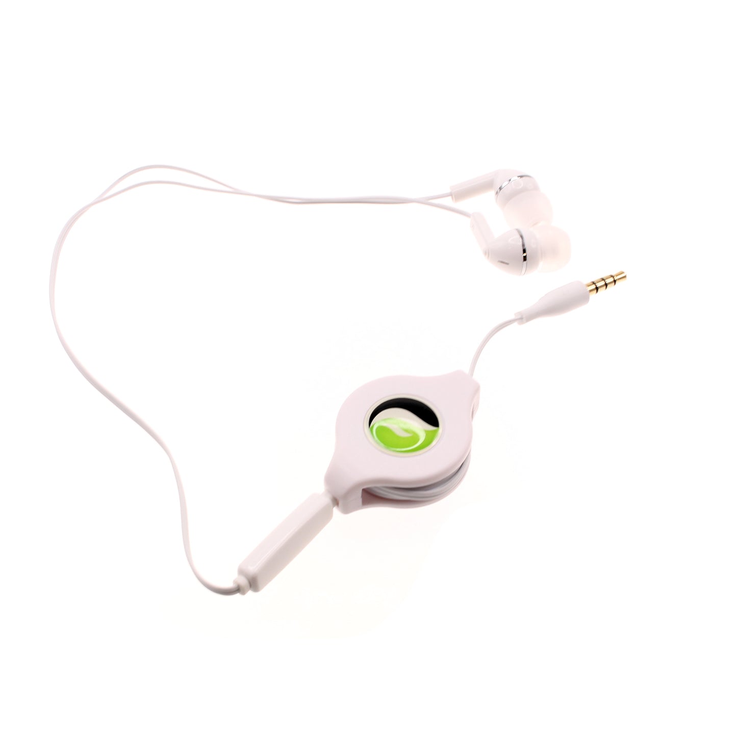 Retractable Earphones Headphones Hands-free Headset 3.5mm w Mic Earbuds  - BFS38 438-1