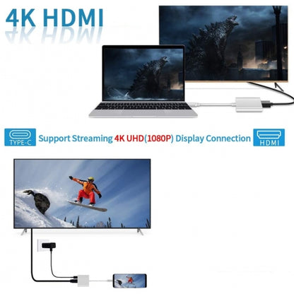 USB-C to 4K HDMI Adapter PD Port HDTV Adapter Charger Port TV Video Hub TYPE-C  - BFS84 1565-7