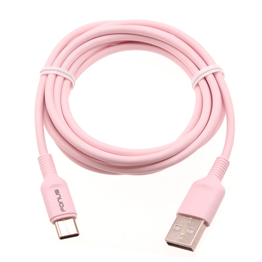 image of 10ft Long USB-C Cable Pink Charger Cord Power Wire Type-C Fast Charge  - BFJ16 1574-1