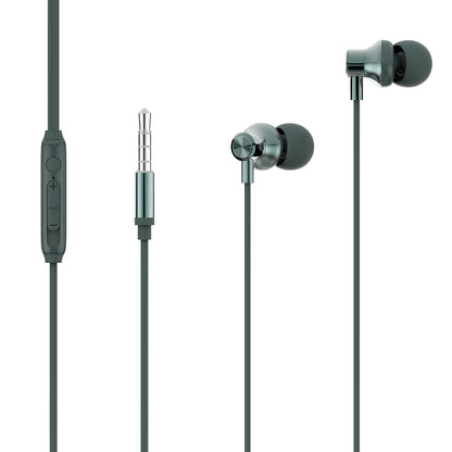 Wired Earphones Hi-Fi Sound Headphones Handsfree Mic Headset Metal Earbuds  - BFD75 1575-1