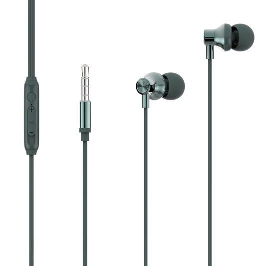 image of Wired Earphones Hi-Fi Sound Headphones Handsfree Mic Headset Metal Earbuds  - BFD75 1575-1