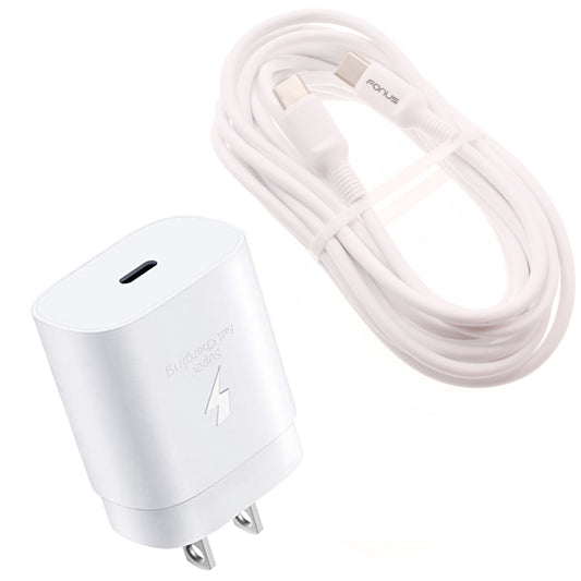 image of 25W Fast Home Charger PD Type-C 6ft USB-C Cable Quick Power Adapter  - BFA79 1519-1