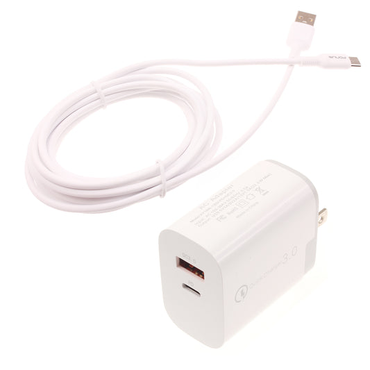 36W PD Home Charger Fast Type-C 6ft Long Cable USB-C Power Cord QC3.0 Adapter  - BFE06 1495-1