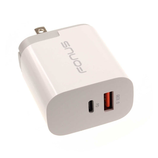 image of Fast Home Charger 36W 2-Port USB Type-C Port Travel Wall  - BFG65 1429-1