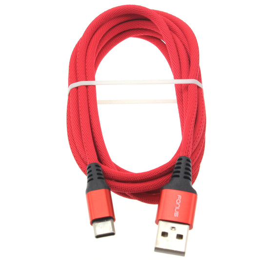 image of Red 10ft USB-C Cable Type-C Charger Cord Power Wire Long  - BFA80 1514-1