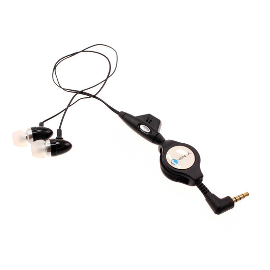 image of Retractable Earphones Wired Headphones Handsfree Mic Headset 3.5mm  - BFC63 357-1